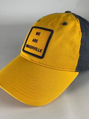 Nashville Predators NHL Gold Gray Adidas We Are Smashville Strapback Hat